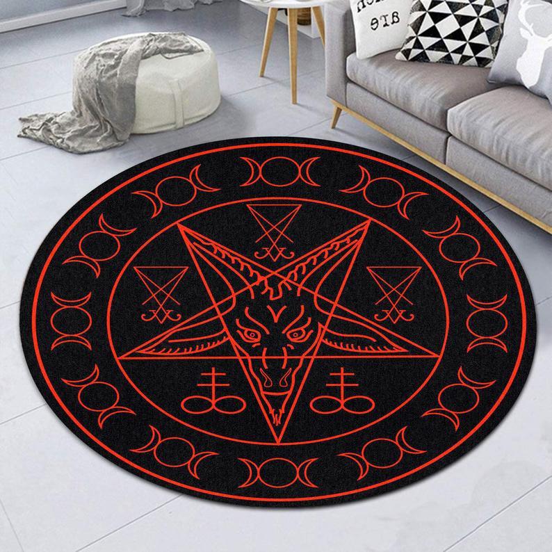 Carpets Sigil Of Baphomet And Lucifer Premium Round Rug Personalized Housewarming Gift Family Welcome Mat Funny, Stytle a
Carpets Sigil Of Baphomet And Lucifer Premium Round Rug Personalized Housewarming Gift Family Welcome Mat Funny, Stytle a