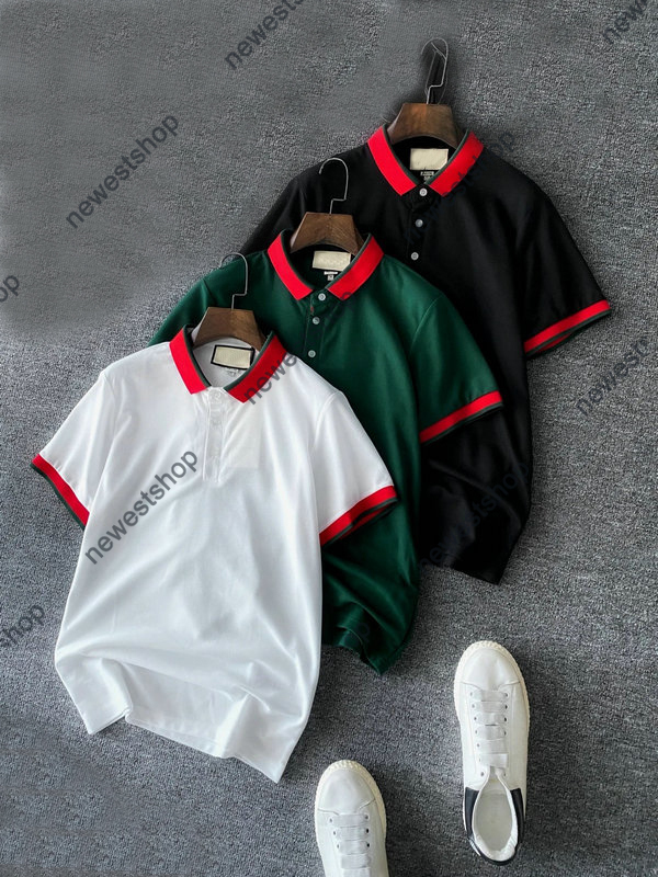 2021 summer Europe mens classical polo tshirts High Quality screw Cotton POLOs Lapel t shirt Large Edition designer Casual t-shirt, White;black
2021 summer Europe mens classical polo tshirts High Quality screw Cotton POLOs Lapel t shirt Large Edition designer Casual t-shirt, White;black