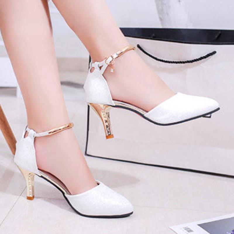 Dress Shoes Women Cute Sweet Pink Buckle Strap High Heel Ladies White Pu Leather Stiletto Heels For Party Night Club AD-33
Dress Shoes Women Cute Sweet Pink Buckle Strap High Heel Ladies White Pu Leather Stiletto Heels For Party Night Club AD-33