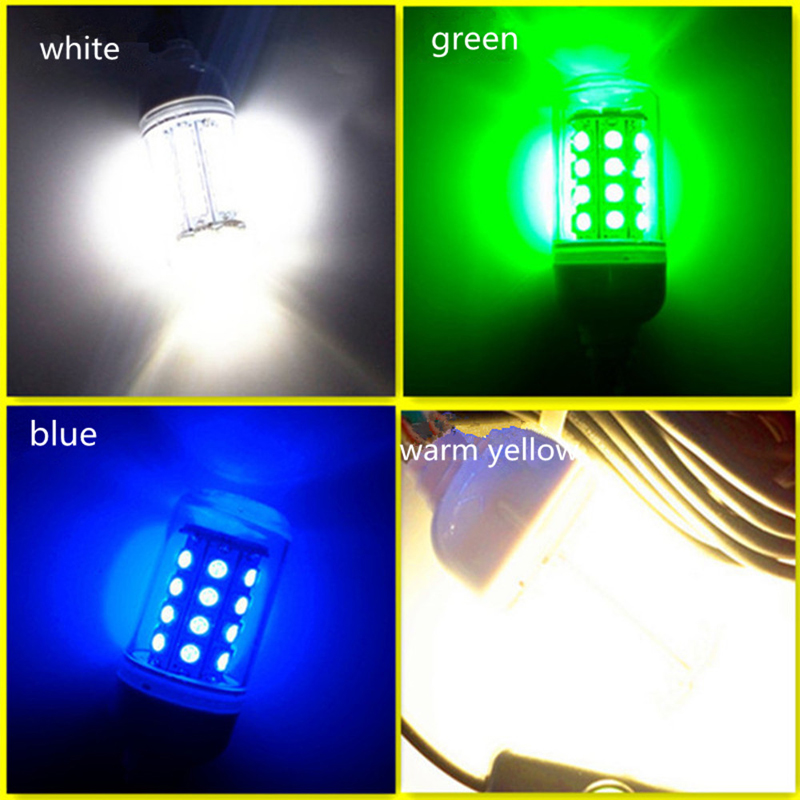12V LED Fishing Light 108pcs 2835 Waterproof Ip68 Lures Fish Finder Lamp Attracts Prawns Squid Krill 4 Colors Underwater Light