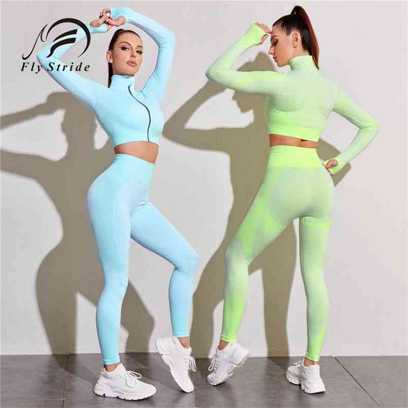 Women Tracksuit Outfits Yoga Set Fitness High Waist Leggings Gym Zipper Long Sleeve Crop Top Running Sport Shirts Pants 210909, Gray
Women Tracksuit Outfits Yoga Set Fitness High Waist Leggings Gym Zipper Long Sleeve Crop Top Running Sport Shirts Pants 210909, Gray