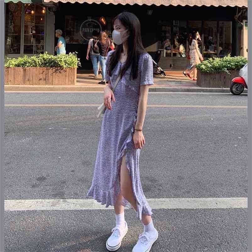 Women Summer Short Sleeve Long Dress Vintage Print Floral Female Ruffles Boho Casual Holiday Ladu Chiffon Vestido 210517 
Women Summer Short Sleeve Long Dress Vintage Print Floral Female Ruffles Boho Casual Holiday Ladu Chiffon Vestido 210517