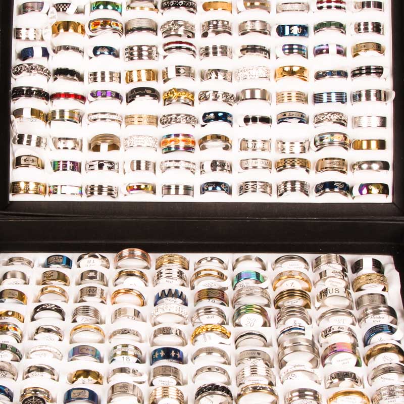 Wholesale rings 100pcs/lot STAINLESS STEEL RING Mix Styles lovers couple ring for Men Women Fashion Jewelry Girlfriend birthday Party Gifts wedding engagement band
Wholesale rings 100pcs/lot STAINLESS STEEL RING Mix Styles lovers couple ring for Men Women Fashion Jewelry Girlfriend birthday Party Gifts wedding engagement band