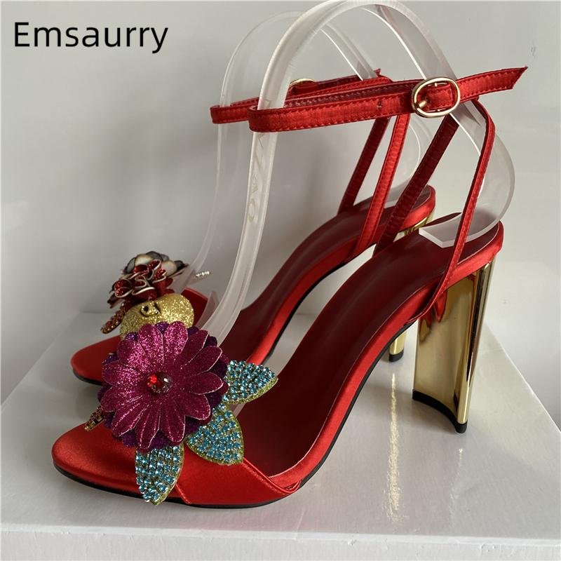 Luxury Satin Ankle Strappy Sandals Girls For Women Strange Metal Heel Bling Sequins Crystal Flower Party Sandalias De Mujer, Black
Luxury Satin Ankle Strappy Sandals Girls For Women Strange Metal Heel Bling Sequins Crystal Flower Party Sandalias De Mujer, Black