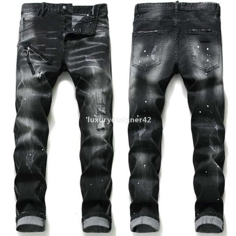D2 Mens Rips Stretch Black Jeans Fashion Slim Fit Washed Motocycle Denim Pants Panelled Hip HOP Trousers slim-fit elastic trousers LWRU FRV, 1045
D2 Mens Rips Stretch Black Jeans Fashion Slim Fit Washed Motocycle Denim Pants Panelled Hip HOP Trousers slim-fit elastic trousers LWRU FRV, 1045