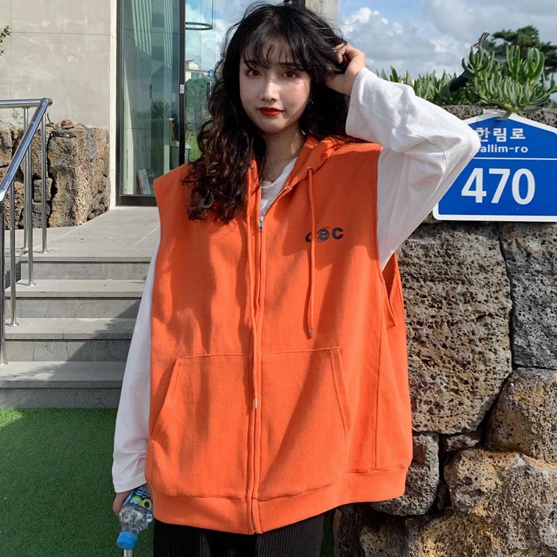 Women's Vests Women Hooded Loose Fashion Front Pockets Couples All-match Zipper Candy Colors Baggy Sleeveless Outerwear Female Chic Fall, Black;white
Women's Vests Women Hooded Loose Fashion Front Pockets Couples All-match Zipper Candy Colors Baggy Sleeveless Outerwear Female Chic Fall, Black;white
