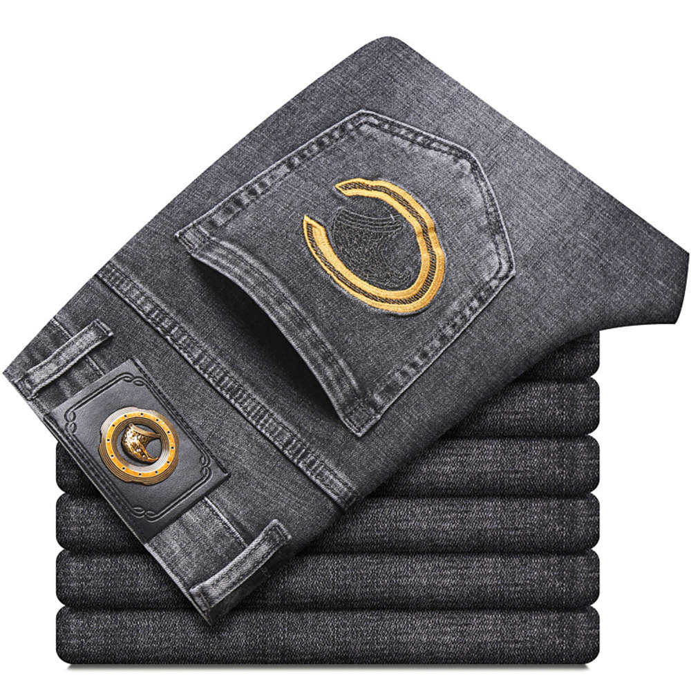Autumn European Brand Men's Jeans Trousers Cotton Straight Elastic Busin Pants Classic Winter Style Denim Male, Blue
Autumn European Brand Men's Jeans Trousers Cotton Straight Elastic Busin Pants Classic Winter Style Denim Male, Blue
