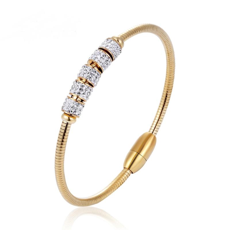 Bangle BORASI Surface Crystal Adjustable Cubic Zircon Bracelet Jewelry Rose Gold Color Stainless Steel Charm For Women, Black
Bangle BORASI Surface Crystal Adjustable Cubic Zircon Bracelet Jewelry Rose Gold Color Stainless Steel Charm For Women, Black