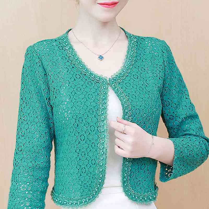 Blusas Mujer De Moda Blouse Women Long Sleeve Blouse Shirt Beading Hollow Lace Blouse 3XL 4XL Plus Size Blosue Tops D106 210602, Green
Blusas Mujer De Moda Blouse Women Long Sleeve Blouse Shirt Beading Hollow Lace Blouse 3XL 4XL Plus Size Blosue Tops D106 210602, Green