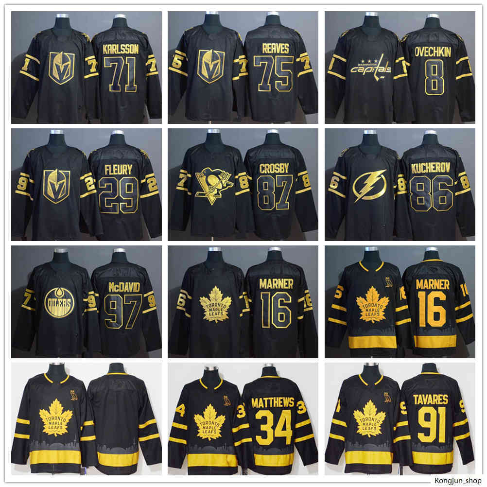 2019 Golden Edition Champions Hockey Jerseys Mitchell Marner Alex Ovechkin Ryan Reaves William Karlsson Sidney Crosby Fleury Nikita Kucherov, Black;red
2019 Golden Edition Champions Hockey Jerseys Mitchell Marner Alex Ovechkin Ryan Reaves William Karlsson Sidney Crosby Fleury Nikita Kucherov, Black;red