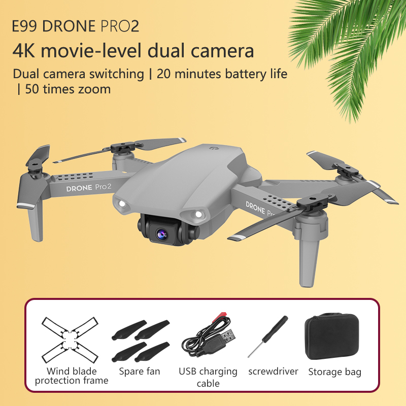 E99 Pro RC Mini Drone 4K HD Dual Camera WIFI FPV Professional Aerial Photography Helicopter Foldable Quadcopter Dron Toys