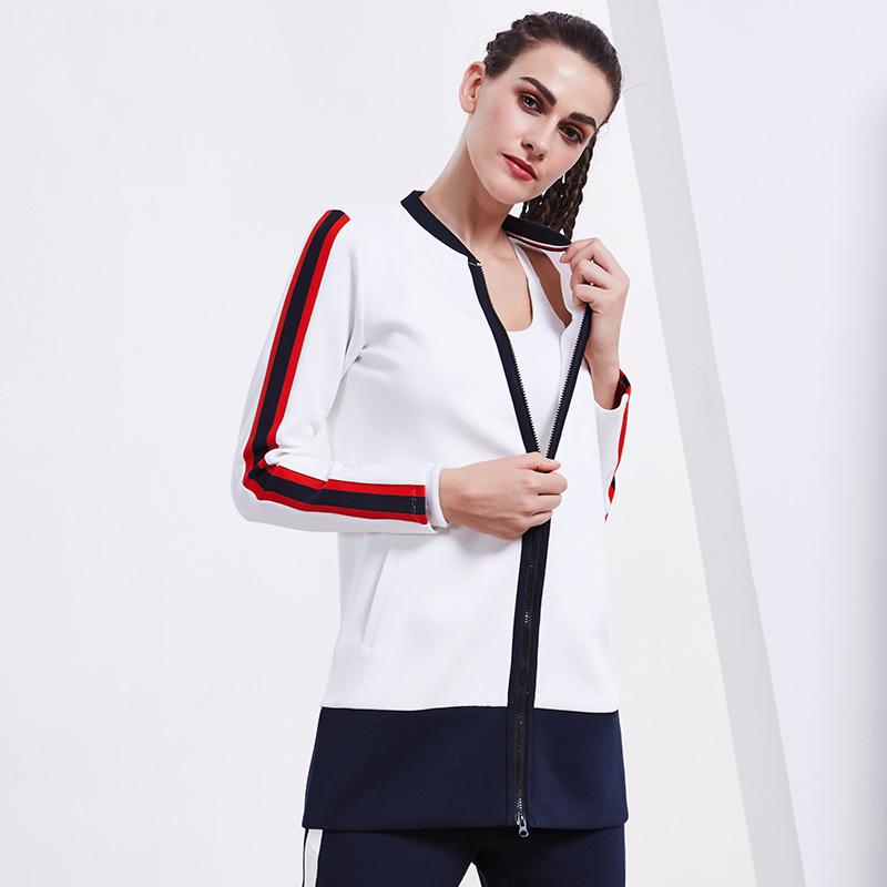 Gym Clothing BESGO Zipper Stand Collar Striped Print Women Exercise Patchwork Coat Slim Fit Windproof Female Top Outdoor Jogging Sportshirt, White
Gym Clothing BESGO Zipper Stand Collar Striped Print Women Exercise Patchwork Coat Slim Fit Windproof Female Top Outdoor Jogging Sportshirt, White
