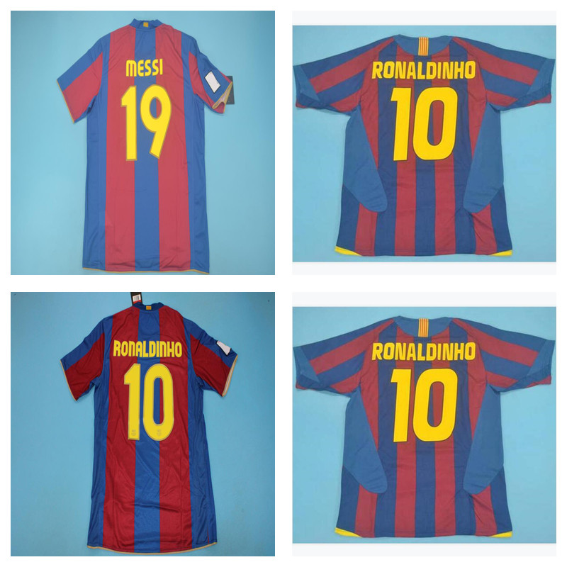 #10 Ronaldinho 2007 2008 Retro soccer jerseys 50th 50 Henry home classic vintage football shirt #19 MESSI Xavi Deco Camiseta de futbol 07 08, Multi
#10 Ronaldinho 2007 2008 Retro soccer jerseys 50th 50 Henry home classic vintage football shirt #19 MESSI Xavi Deco Camiseta de futbol 07 08, Multi
