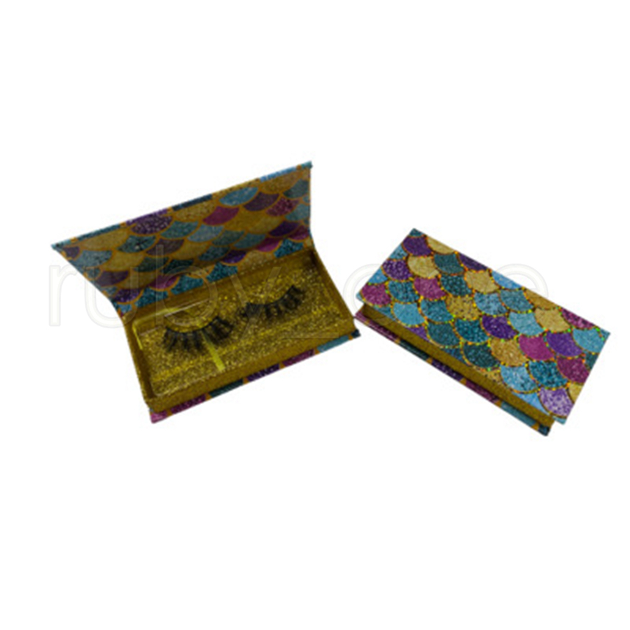 3D Mink Eyelash Package Boxes False Eyelashes Packaging Empty Eyelash Box Case Creative Scale Rectangle Lashes Box Packaging