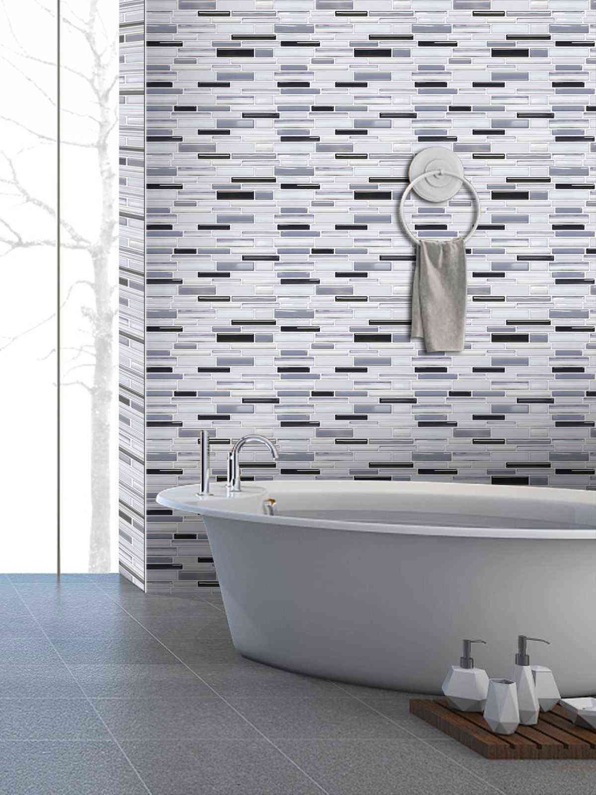 MORCART Peel wall stickers self-adhesive tile adhesive tiles 3d wallpaper home decor Wall decals for Kitchen Bathroom Room 1PCS 211124