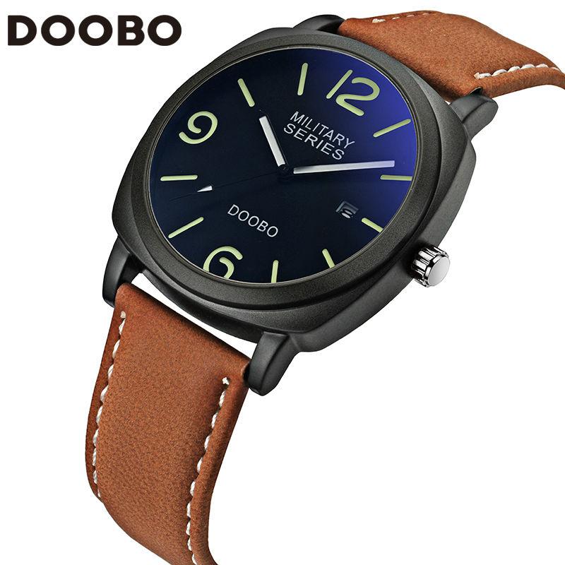 Wristwatches Men's Wrist Watch DOOBO Top Brand Military Men Clock Waterproof Leather Band Zegarek Meski Auto Date Relogio Masculino, Slivery;brown
Wristwatches Men's Wrist Watch DOOBO Top Brand Military Men Clock Waterproof Leather Band Zegarek Meski Auto Date Relogio Masculino, Slivery;brown