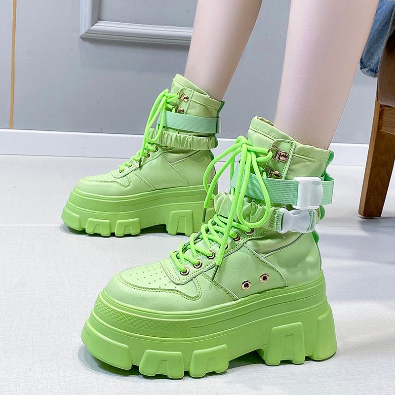 Boots 2021 Green Punk Chunky Platform Motorcycle Women Autumn Winter Gothic Shoes Woman Thick Bottom Lace Up Ankle Botas Mujer, Black
Boots 2021 Green Punk Chunky Platform Motorcycle Women Autumn Winter Gothic Shoes Woman Thick Bottom Lace Up Ankle Botas Mujer, Black