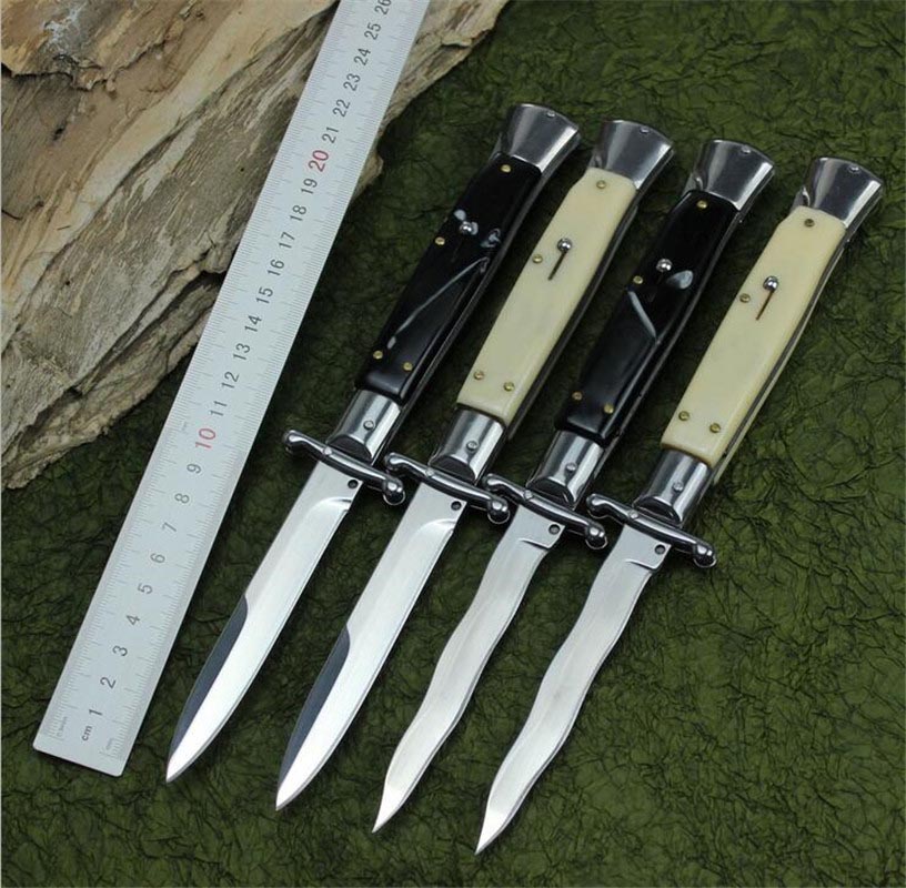 9 inch Black EDC Italian style Guardian Sacred Folding Auto Automatic knife 440C Stainless Steel Camping Tactical Knife knifes
9 inch Black EDC Italian style Guardian Sacred Folding Auto Automatic knife 440C Stainless Steel Camping Tactical Knife knifes