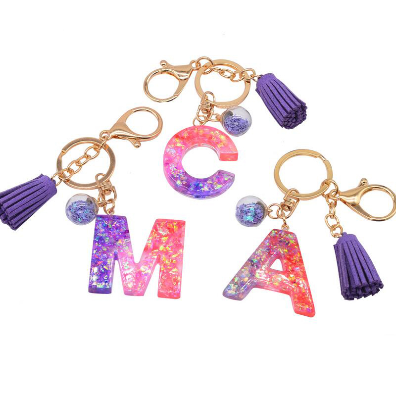 Creative Fashion Tassel Keychains for Keys Women Jewelry A-Z Letters Initial Resin Handbag Pendant Cute Keychain Accessories
Creative Fashion Tassel Keychains for Keys Women Jewelry A-Z Letters Initial Resin Handbag Pendant Cute Keychain Accessories