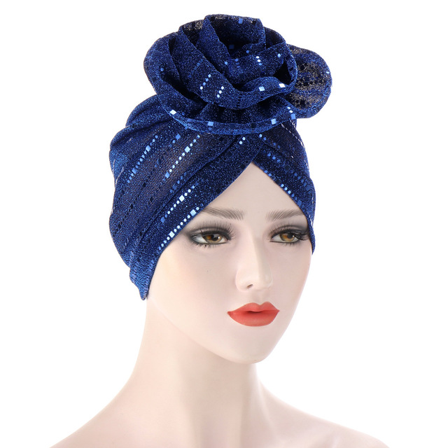 Muslim Fashion Big Flower Turban Caps Women Shine Silver Headscarf Glitter Sequins Hijab Bandanas Hair Accessories
Muslim Fashion Big Flower Turban Caps Women Shine Silver Headscarf Glitter Sequins Hijab Bandanas Hair Accessories