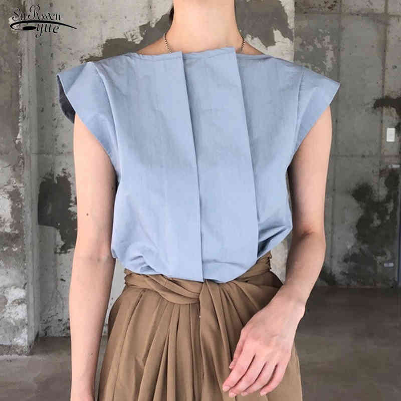 Work Style Ol Simple Pleat Blouse Women O Neck Short Sleeve Black Blusas Summer All Match Ladies Top Femme 14157 210521, Blue
Work Style Ol Simple Pleat Blouse Women O Neck Short Sleeve Black Blusas Summer All Match Ladies Top Femme 14157 210521, Blue