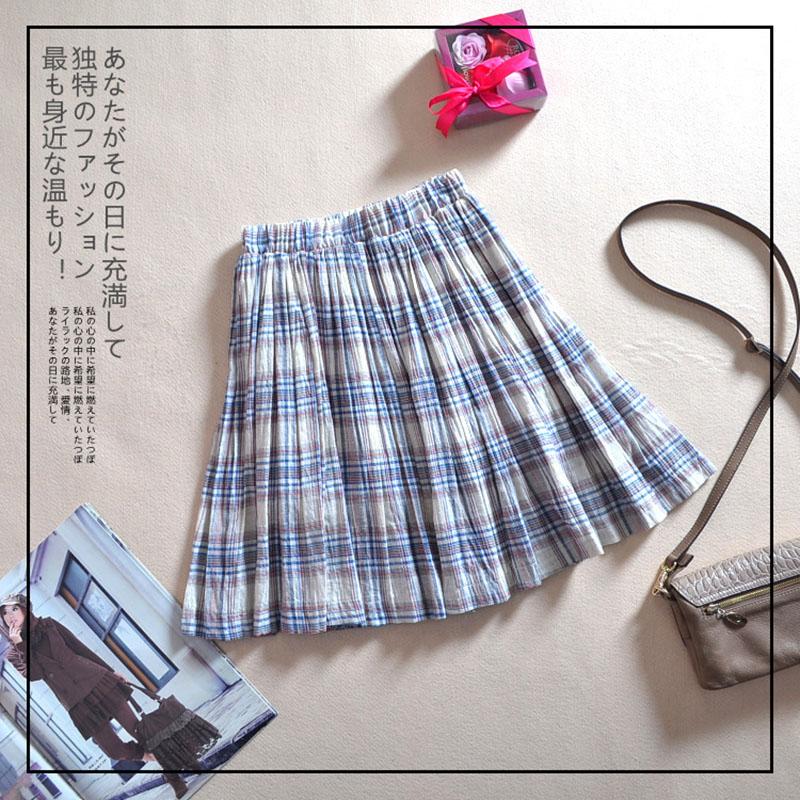 Skirts 2021 Korean Female Summer Casual Plaid Half-length Skirt Pleated Safety Natural, Blue
Skirts 2021 Korean Female Summer Casual Plaid Half-length Skirt Pleated Safety Natural, Blue