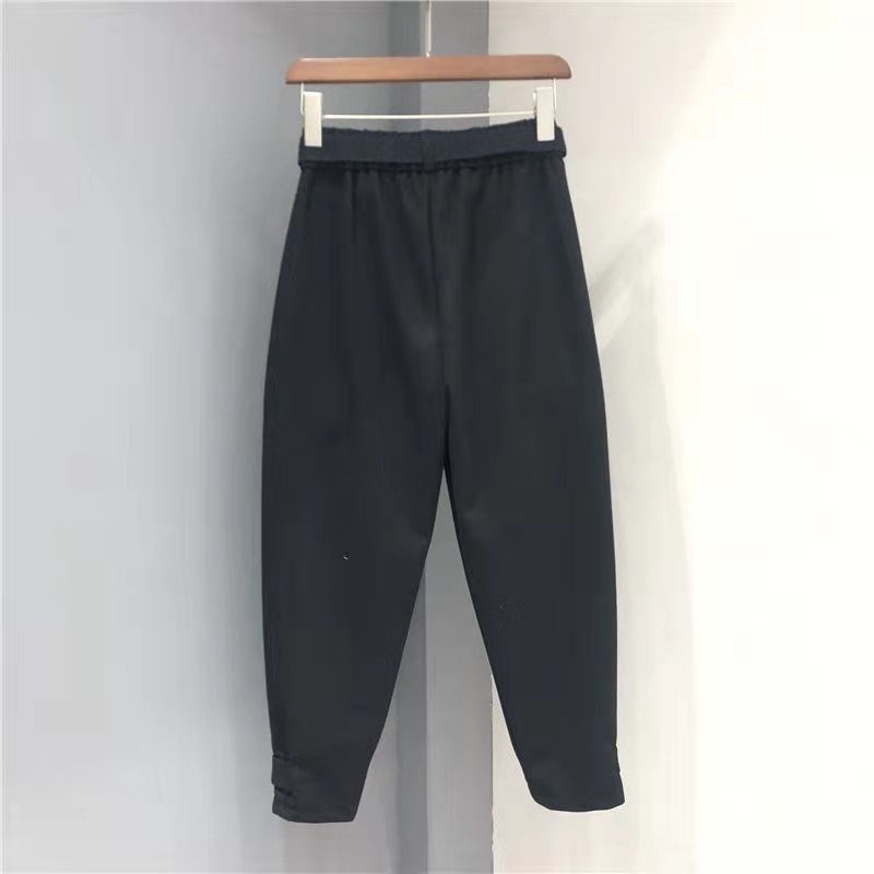 Arrival Summer Korean Style Women Loose Casual Elastic Waist Ankle-length Pants All-matched Cotton Harem W289 210512