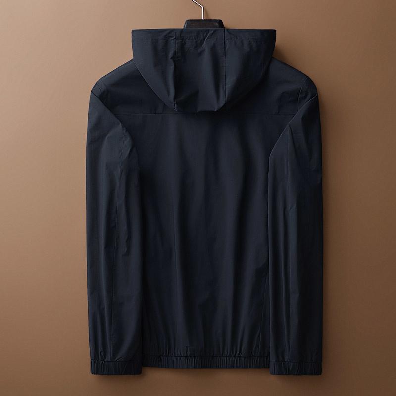 Men's Jackets Rubber Pressing Craft Jacket Young Fashion Casual Detachable Hat Spring Autumn Coat