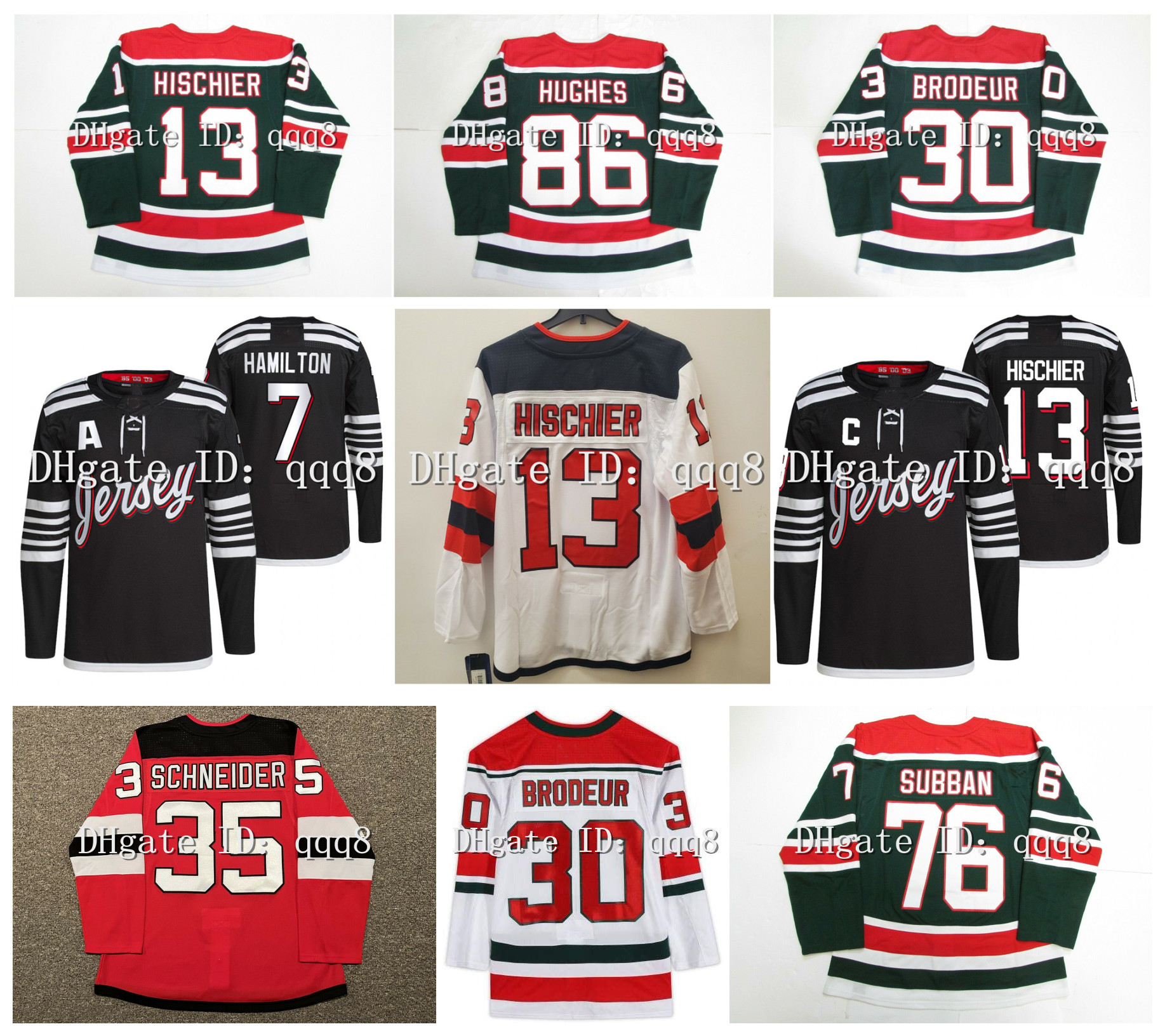 13 Nico Hischier Hockey Jersey 30 Martin Brodeur 7 Dougie Hamilton 86 Jack Hughes 76 P.K. Subban 28 Damon Severson 11 Andreas Johnsson Andrew Hammond De Leo Miles Wood, Kids size s/m l/xl
13 Nico Hischier Hockey Jersey 30 Martin Brodeur 7 Dougie Hamilton 86 Jack Hughes 76 P.K. Subban 28 Damon Severson 11 Andreas Johnsson Andrew Hammond De Leo Miles Wood, Kids size s/m l/xl
