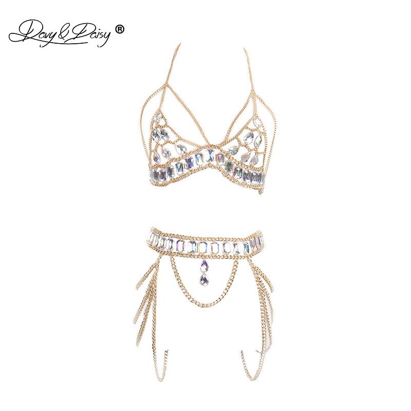 Bras Sets DAVYDAISY Women Sexy Nightclub Bra Jewel Fashion Hanging Neck Suit Skirts Female Clubwear Body Chain Lingerie SE077, Kh-1222 silvery
Bras Sets DAVYDAISY Women Sexy Nightclub Bra Jewel Fashion Hanging Neck Suit Skirts Female Clubwear Body Chain Lingerie SE077, Kh-1222 silvery