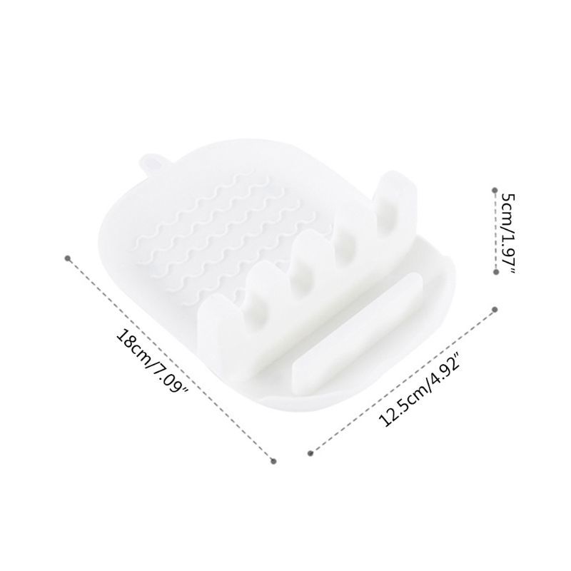 1 Pcs Kitchen Cooking Tool Kitchen Silicone/Pp Lepel Rest of the article Column Holder Heat resistant Storage Plates 3 Colors