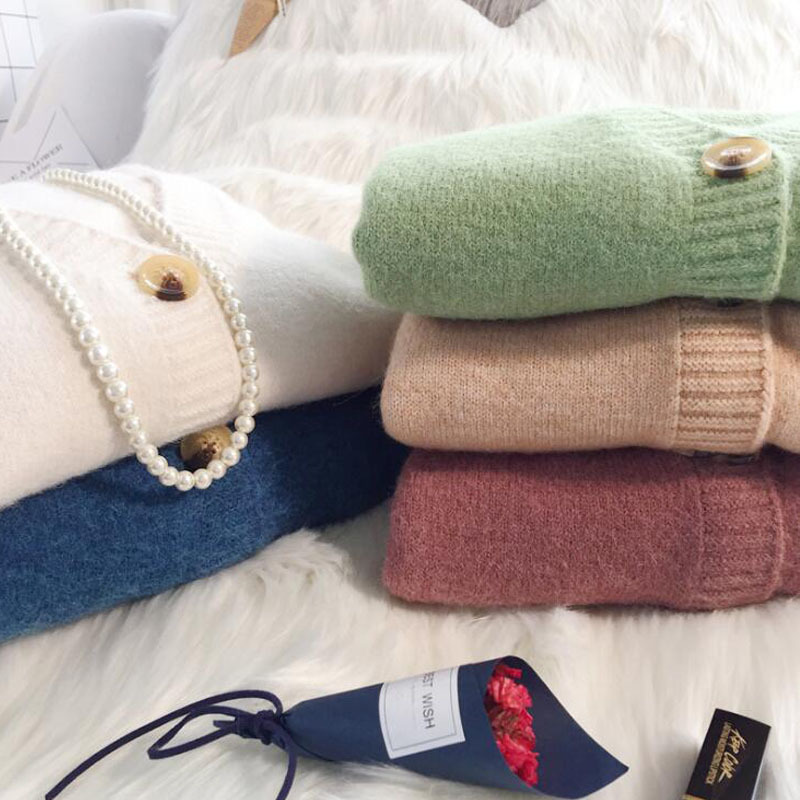 Women Long Cardigans Sweater Autumn Winter Knit Sweaters Coat Oversize Sleeve V Neck Loose Casual Thick Jacket Jumpers Pull 210510