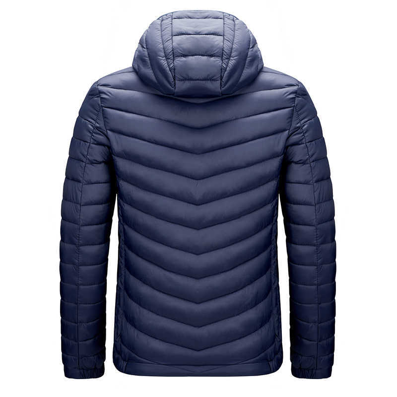 DARPHINKASA Men Winter Parka Coat Jacket Waterproof Hooded Hat Detachable Jacket Men Solid Color Ultra Light Women Parka Coat 210818