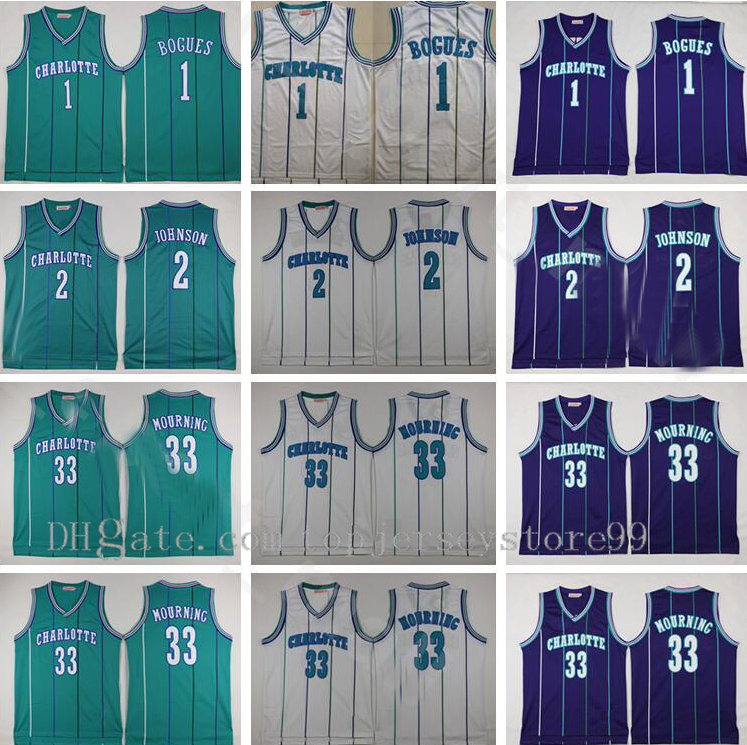 Men Basketball Alonzo Mourning Jersey Tyrone Muggsy Bogues Larry Johnson Vintage All Stitched Purple Green White Home Uniform High Quality, Black;red
Men Basketball Alonzo Mourning Jersey Tyrone Muggsy Bogues Larry Johnson Vintage All Stitched Purple Green White Home Uniform High Quality, Black;red