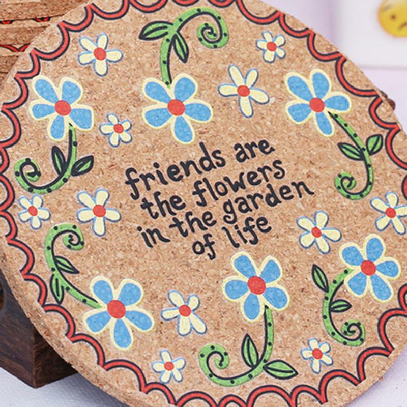 Mats & Pads 4Pcs Floral Natural Cork Round Insulated Pot Mat Suitable For Coffee Table Top
Mats & Pads 4Pcs Floral Natural Cork Round Insulated Pot Mat Suitable For Coffee Table Top