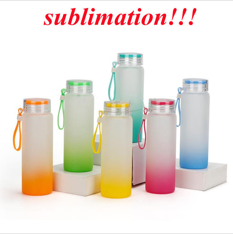 500ml sublimation Water Bottle Frosted Glass Water Bottles Creative Portable BPA Free Heat transfer Water Cup Gradient Color, Customize
500ml sublimation Water Bottle Frosted Glass Water Bottles Creative Portable BPA Free Heat transfer Water Cup Gradient Color, Customize