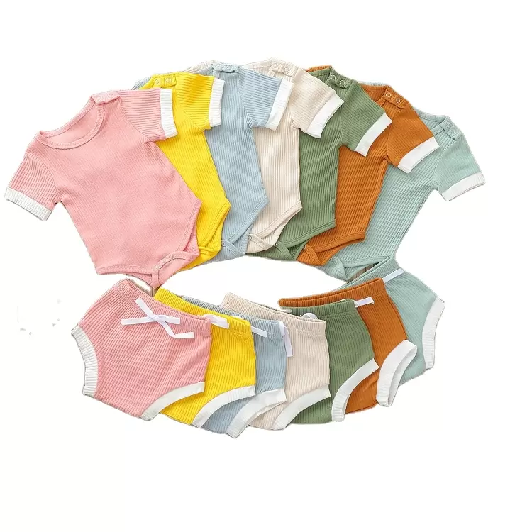 Baby Ribbed Clothes Boys Summer Clothing Set Candy Plain Article Pit Cotton Suit Girls Romper Triangle Pants 2Pieces Sets Bodysuits Shorts Outfits, Remark colors
Baby Ribbed Clothes Boys Summer Clothing Set Candy Plain Article Pit Cotton Suit Girls Romper Triangle Pants 2Pieces Sets Bodysuits Shorts Outfits, Remark colors