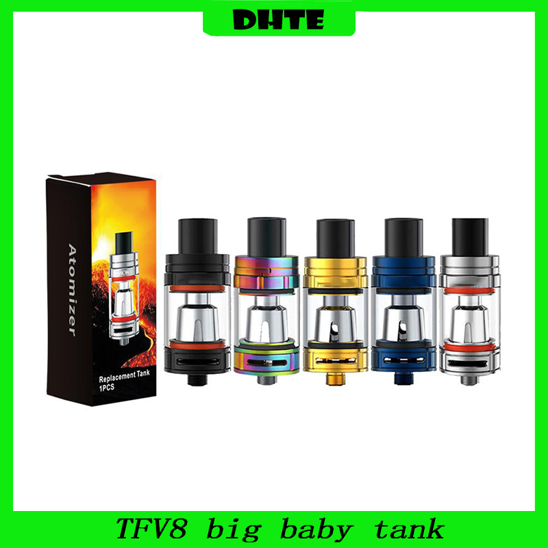 TFV8 Big Baby Atomizers Tank With 5ml Airflow Control Top Filling Cloud Beast stick v8 X8 vaporizer Free postage
TFV8 Big Baby Atomizers Tank With 5ml Airflow Control Top Filling Cloud Beast stick v8 X8 vaporizer Free postage