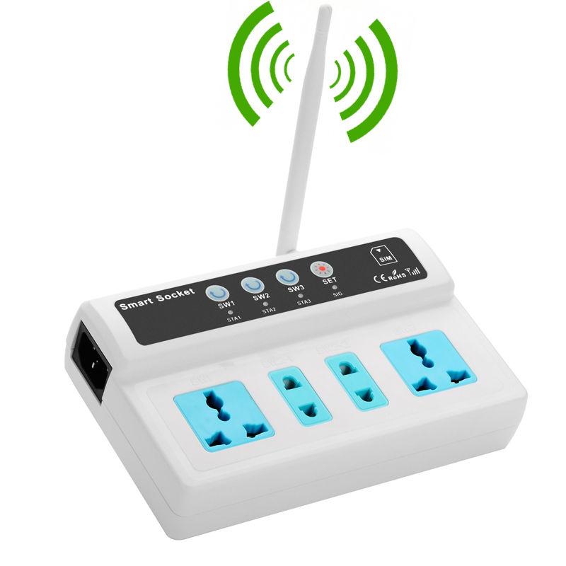 Alarm Systems GSM Smart Switch With 4 Power Socket Remote Control By SMS Call For Home Appliance ON OFF Timing Tasks Temperature Sensor Opti
Alarm Systems GSM Smart Switch With 4 Power Socket Remote Control By SMS Call For Home Appliance ON OFF Timing Tasks Temperature Sensor Opti
