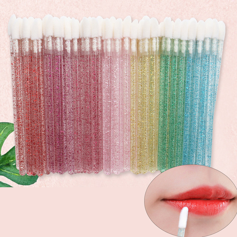 Disposable Makeup Lipstick Brush Applicator Crystal Handle Lip Gloss Wands Flocking Lips Brushes
Disposable Makeup Lipstick Brush Applicator Crystal Handle Lip Gloss Wands Flocking Lips Brushes