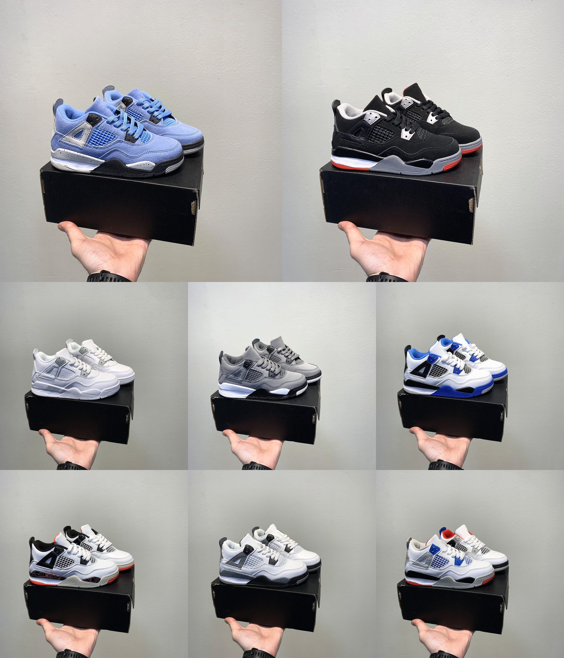Jumpman 4 Kids Basketball Shoes Sail White Oreo University Blue Veterans Day Trainers Wild Things Black Cat Court Toddlers Runner Sneakers 4s Outdoor IV Trainers, Freight post;don
Jumpman 4 Kids Basketball Shoes Sail White Oreo University Blue Veterans Day Trainers Wild Things Black Cat Court Toddlers Runner Sneakers 4s Outdoor IV Trainers, Freight post;don