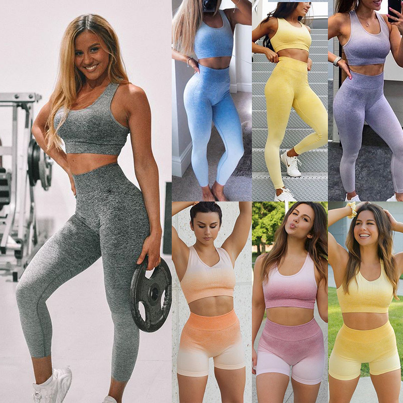new 3-piece tie dyed seamless yoga suit moisture absorption and perspiration sports bra abdominal long shorts, Gray 
new 3-piece tie dyed seamless yoga suit moisture absorption and perspiration sports bra abdominal long shorts, Gray