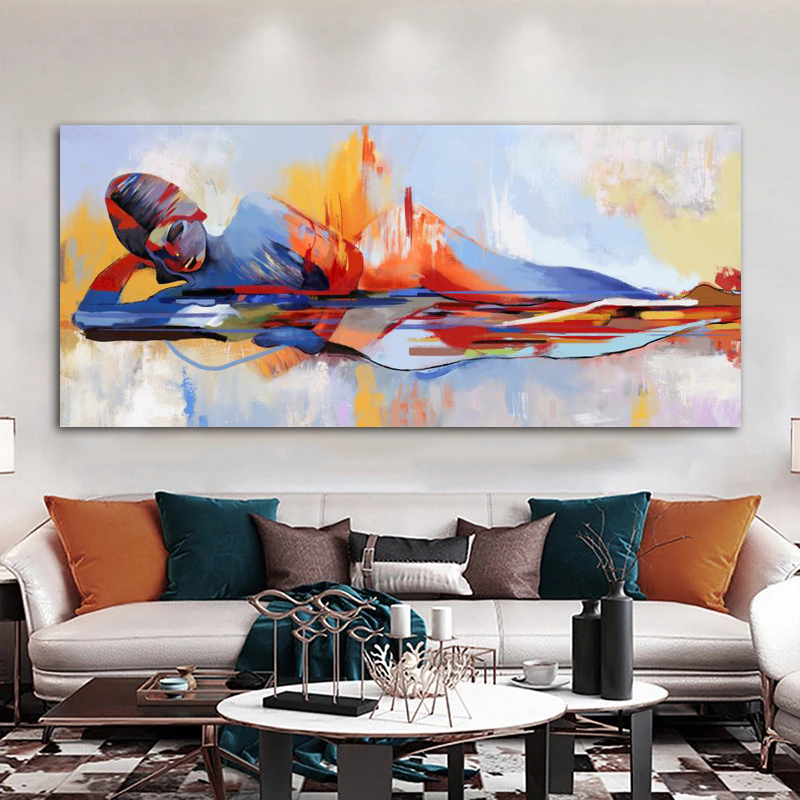 Watercolor Sexy Woman Body Oil Painting On Canvas Colorful Abstract Wall Art For Living Room Home Decor Lord Buddha Pictures