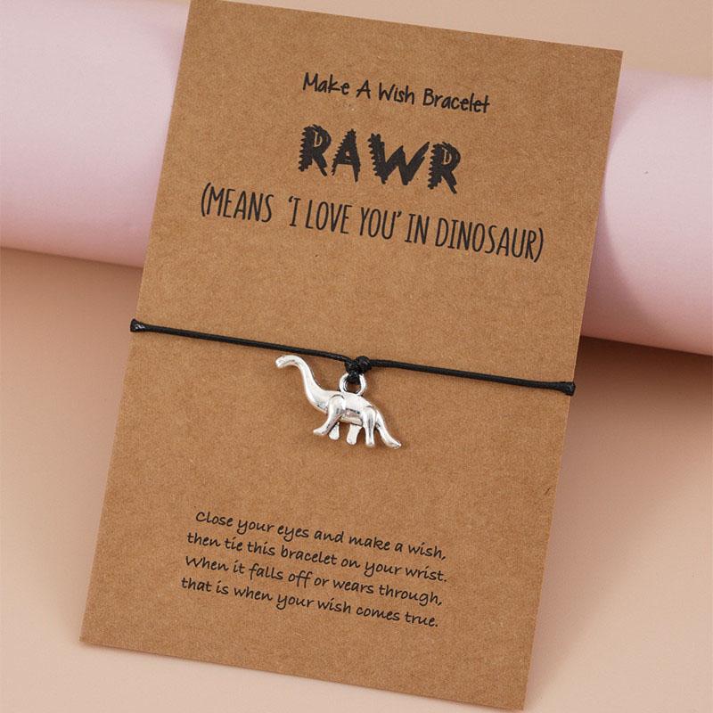 Charm Bracelets 1 PCS Dinosaur Animal Pendant Jewelry Adjustable Men Bracelet For Couple Women Lady Girls Boys Gift 2022, Golden;silver
Charm Bracelets 1 PCS Dinosaur Animal Pendant Jewelry Adjustable Men Bracelet For Couple Women Lady Girls Boys Gift 2022, Golden;silver