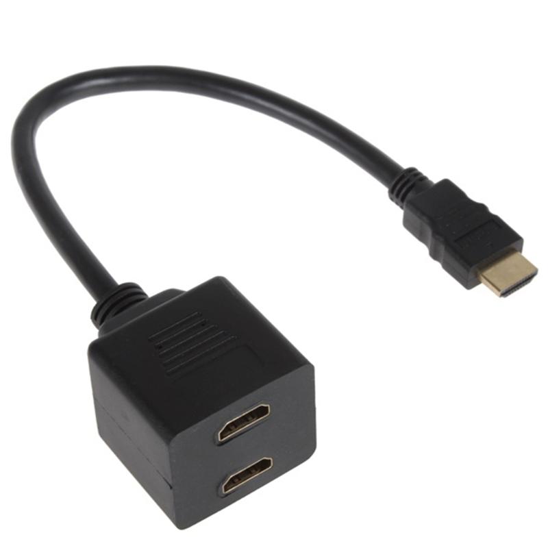Audio Cables & Connectors LCD TV Male To Female HD DVD Transmission Projection Stable 1 In 2 Out Game Machine Plug And Play Cable Divid