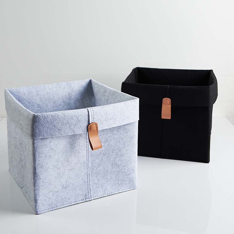 1Pcs Convenient 2Color Multi Purpose Felt Fabric Debris Organizer for Clothing Toys Storage Basket Folding Box