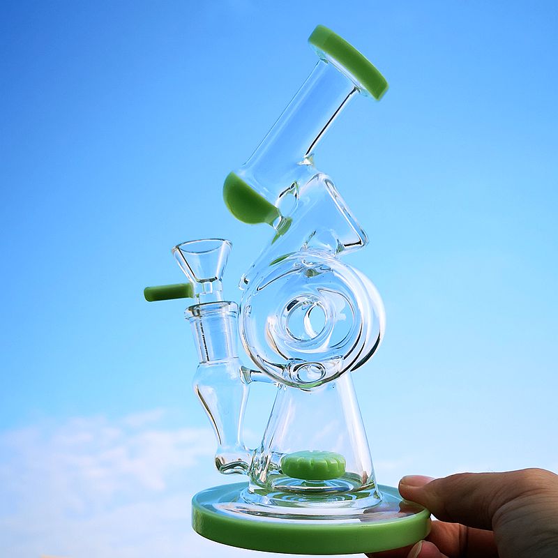 Double Recycler Hookahs Slitted Donut Perc Showerhead Glass Bong 7 Inch Heady Dab Rig Mini Water Bongs 14.5mm Joint XL-320
Double Recycler Hookahs Slitted Donut Perc Showerhead Glass Bong 7 Inch Heady Dab Rig Mini Water Bongs 14.5mm Joint XL-320