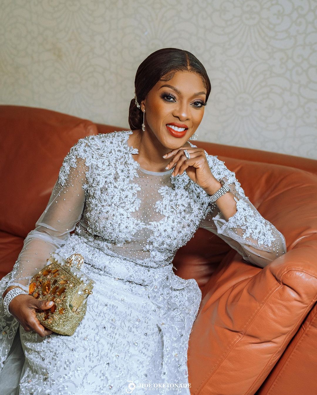 2022 Plus Size Arabic Aso Ebi Luxurious Lace Beaded Wedding Dress Long Sleeves Vintage Sexy Bridal Gowns Dresses ZJ305