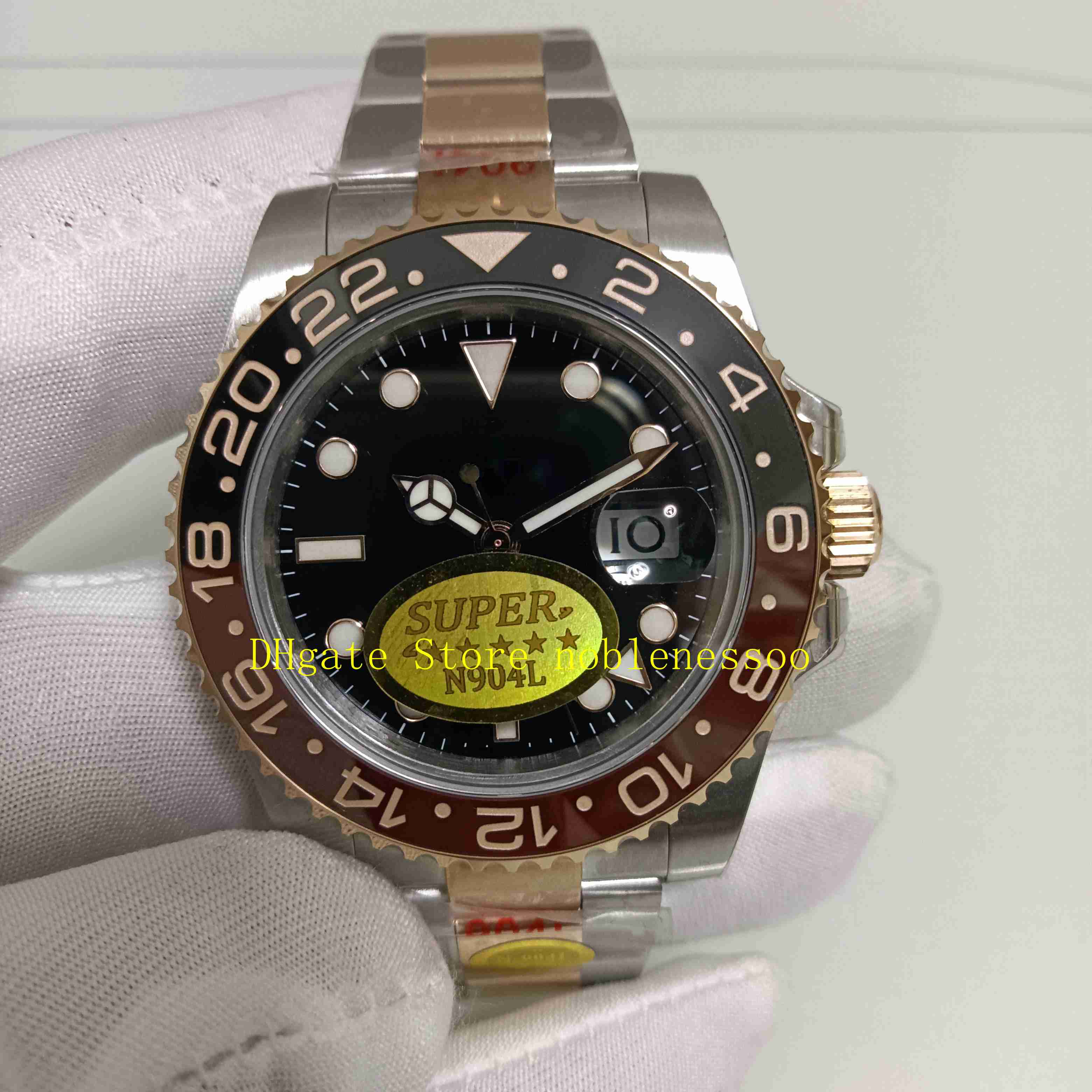 Real Photo V12 N Factory Cal.3285 Movement Automatic Watch Mens 40mm Two Tone Rose Gold Ceramic 126711CHNR Sapphire Glass 126711 NoobF Mens Sport ETA Watches
Real Photo V12 N Factory Cal.3285 Movement Automatic Watch Mens 40mm Two Tone Rose Gold Ceramic 126711CHNR Sapphire Glass 126711 NoobF Mens Sport ETA Watches
