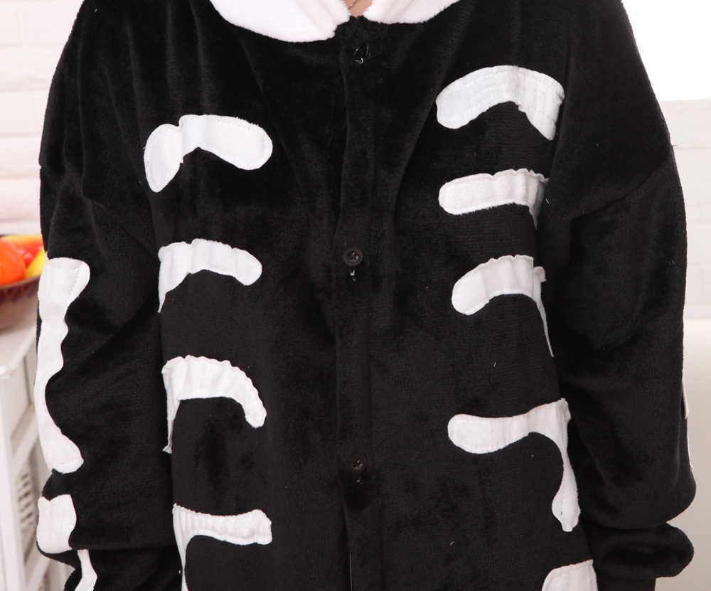 Nightmare Before Christmas Unisex Adult Anime Cosplay Costume Onesie skeleton Skull Halloween pajamas Homewear Y0913